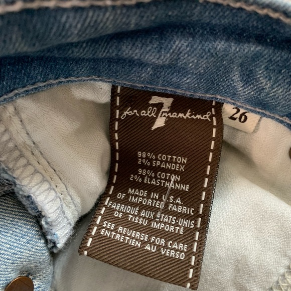 7 For All Mankind The Skinny Jeans Size 26 - Picture 7 of 16